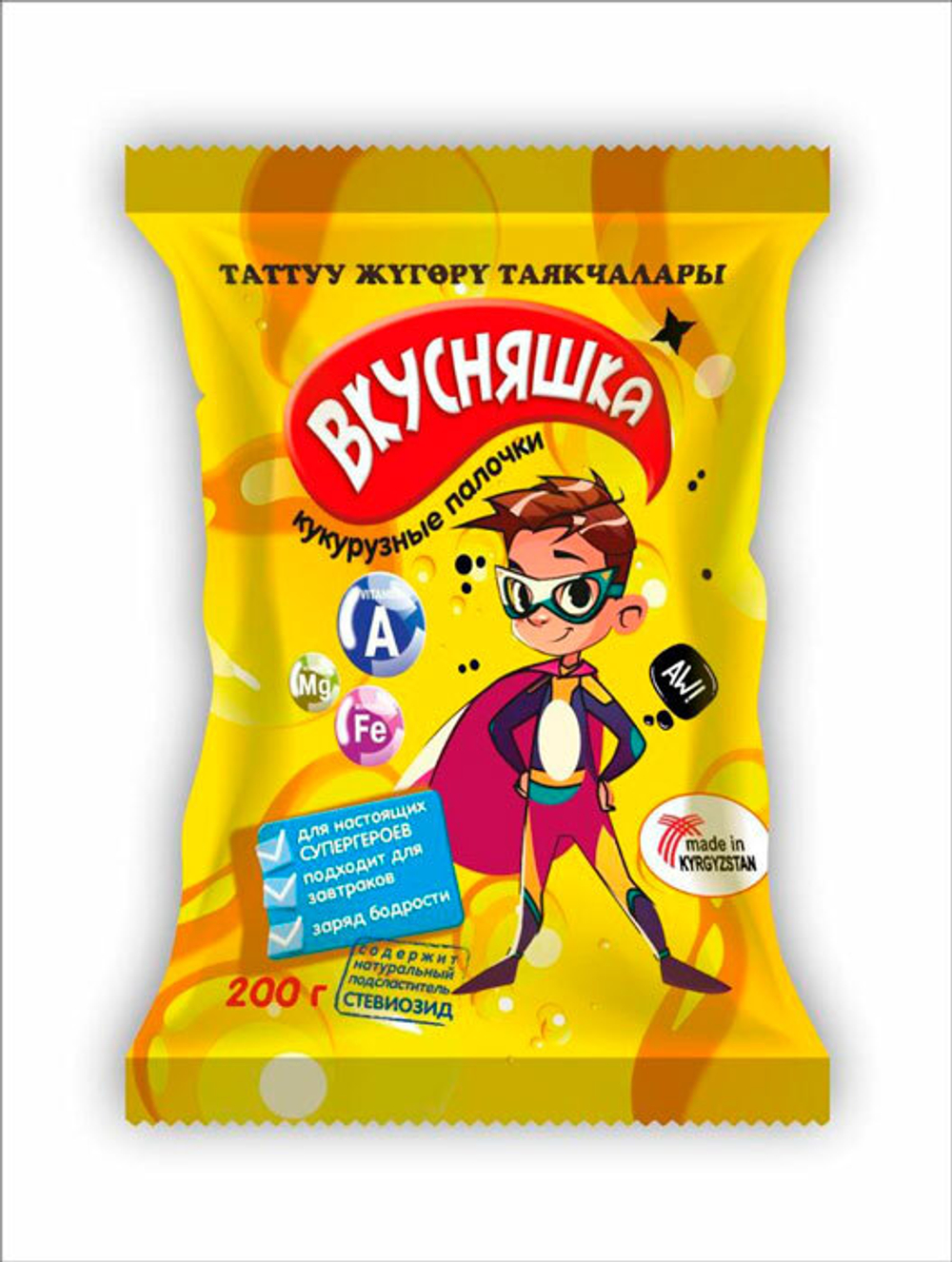 Кукурузные палочки ВКУСНЯШКА 200 г.