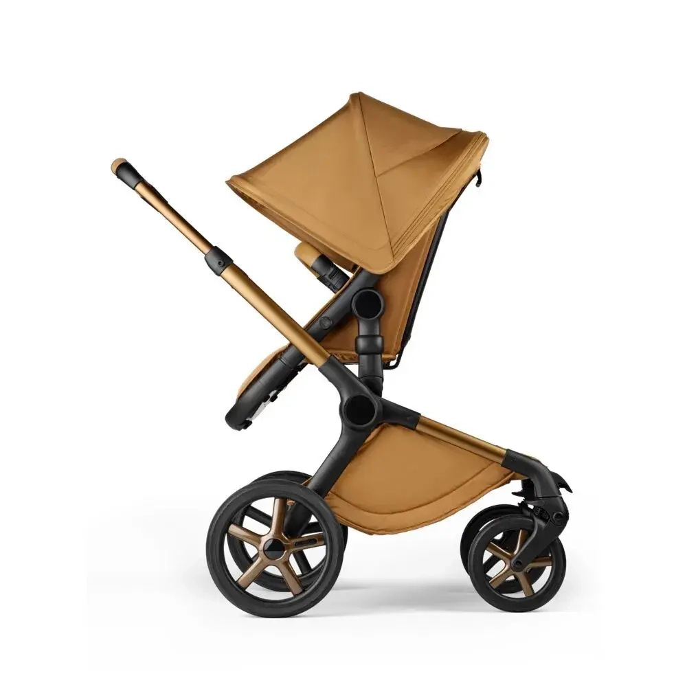 Коляска 2 в 1 Bugaboo Fox 5 Complete Noir Limited Edition Amber Glow