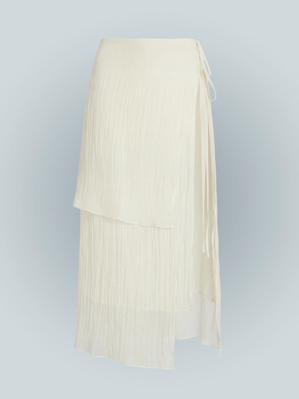 Юбка из жатого тенселя на завязках Ripple / Волна