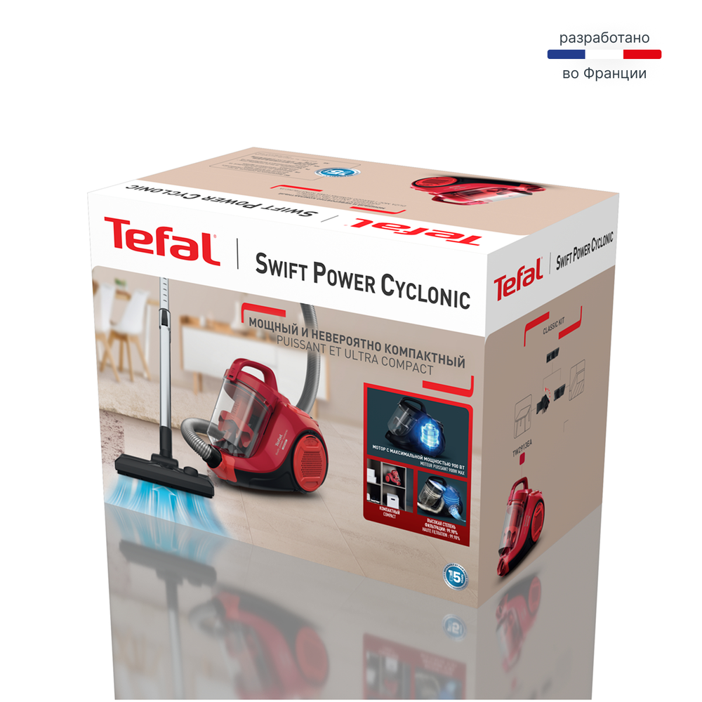 Пылесос с контейнером Tefal Swift Power Cyclonic TW2913EA