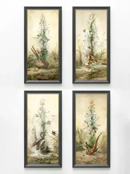 Картины на стену интерьерные 4 шт, 19*38 см