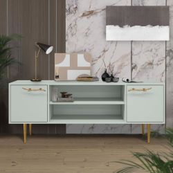 Тумба под ТВ Арт Колор matte 155см Стайл Голд Серый дым матовый