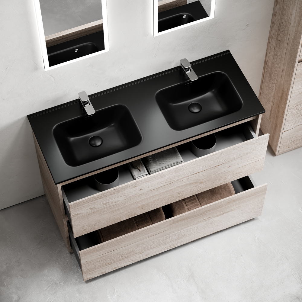 Тумба напольная под раковину Sancos Libra Floor, дуб галифакс натуральный 1190х450х840 мм