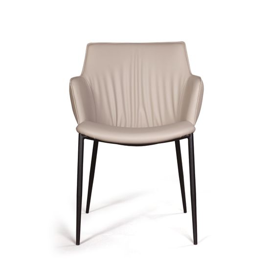 Стул с подлокотниками Sofia, экокожа soft-touch, серый