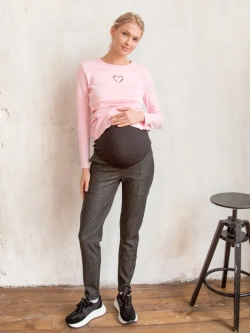 Брюки-бананы высокий бандаж джинс 3353-1 черный