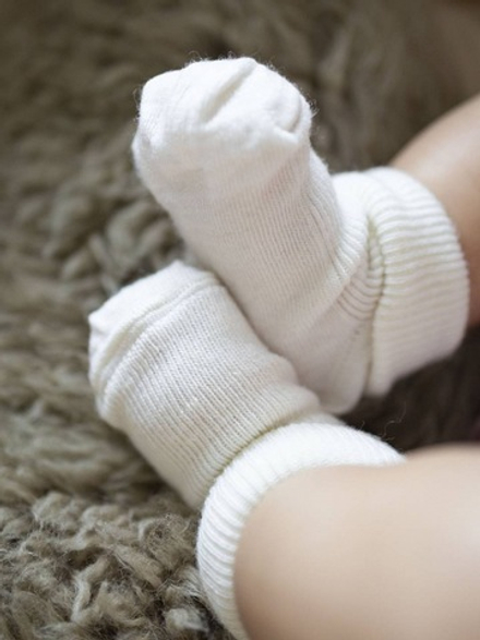 Носки шерстяные, Молочный