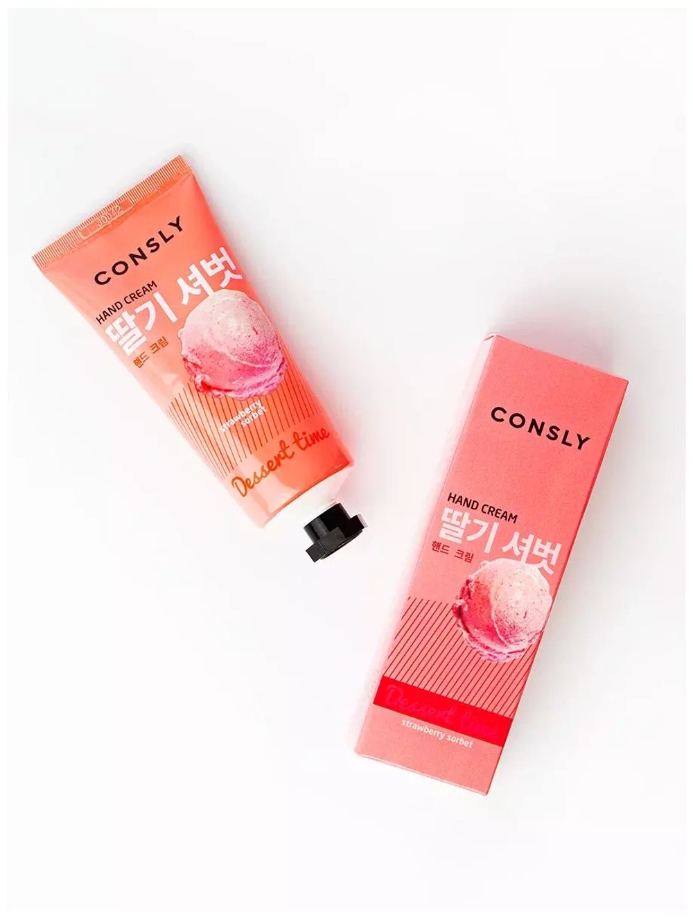 Consly Крем для рук с ароматом клубничного сорбета - Dessert time strawberry sorbet, 100мл