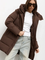 Куртка зимняя удлиненная с капюшоном