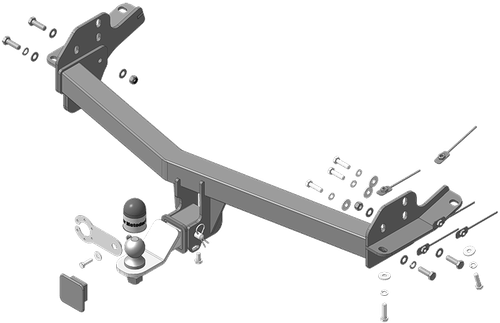 Фаркоп Motodor под квадрат на Oting Paladin 2023- (без электрики) арт.98603-E