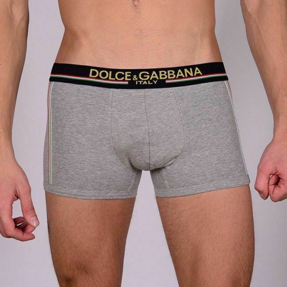 Мужские трусы боксеры серые Dolce Gabanna Italy Boxer