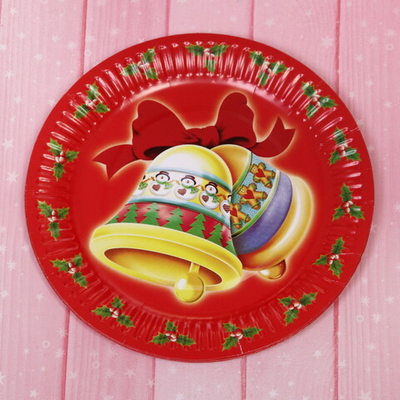 Тарелка бумажная 18 см в наборе 10 шт «Снеговик у ёлки»