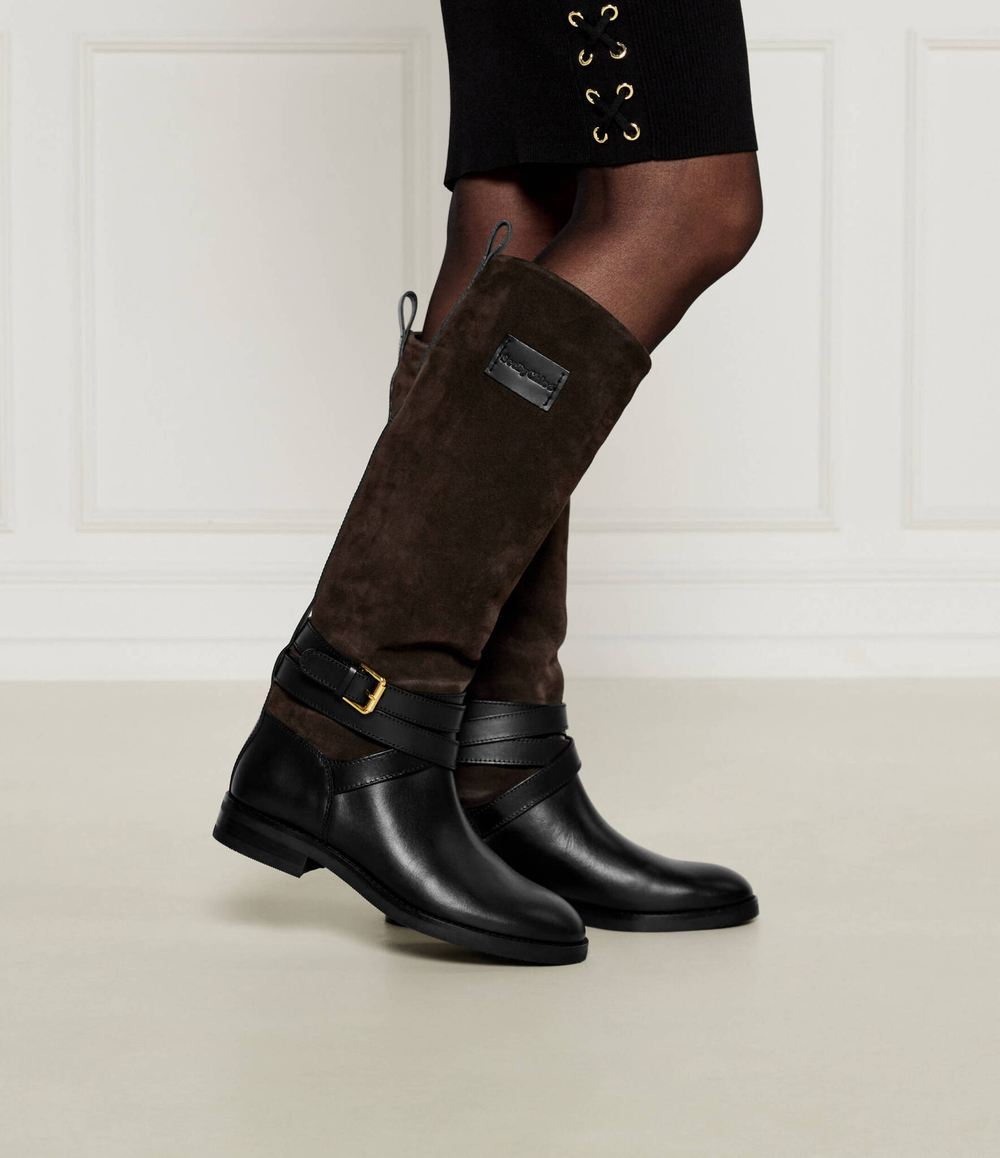 Кожаные офицерские сапоги See By Chlo\u00e9 - коричневый(SB43015A 20046)