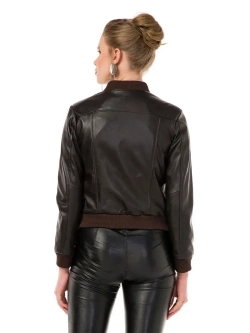 Куртка женская кожаная бомбер женский натуральный Турция