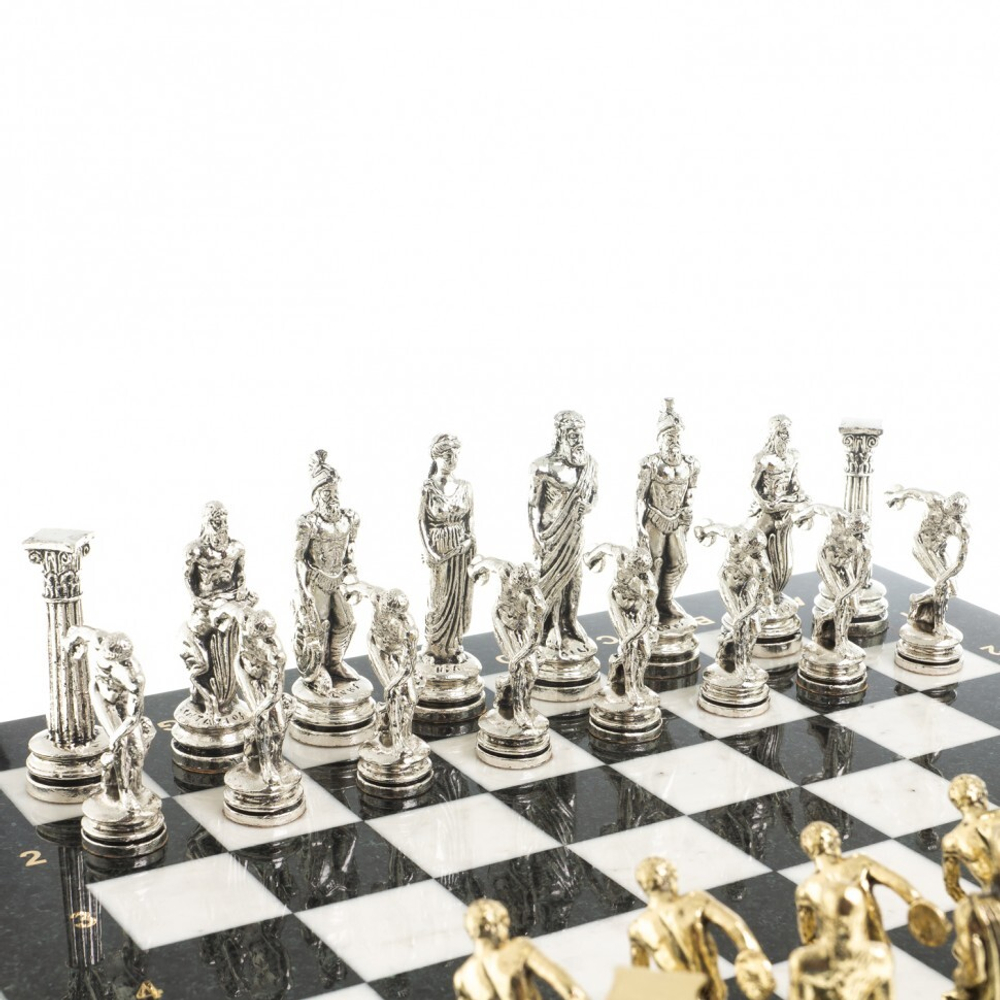 Шахматы из металла  Шахматы "Олимпийские игры" доска 44х44 см мрамор фигуры металлические G 122600