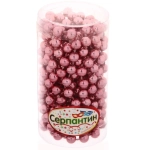 Бусы на елку 2,7м «Шарик» d-6мм, розовое золото (pvc коробка)