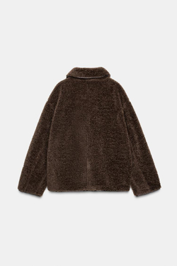 ZARA ДВУСТОРОННЕЕ ПАЛЬТО, КОРИЧНЕВЫЙ