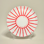 Тарелка в красную полоску, 17см