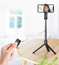 Монопод-штатив для селфи Remax P10 Hunyo Selfie Stick Bluetooth, (0.63 m) Black Черный
