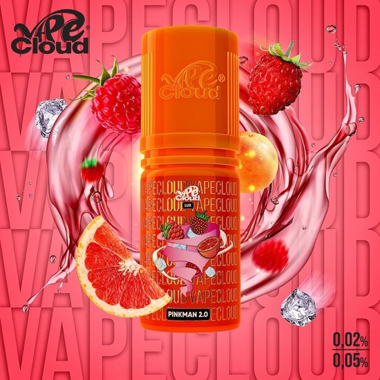 VAPE CLOUD LUX Pinkman 2.0 - Малина, земляника и грейпфрут со льдом 0.02 %