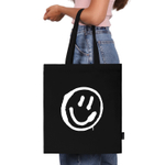 Сумка шоппер BRAUBERG канвас 40х35 см черный "Smiley" (2 штуки в упаковке)