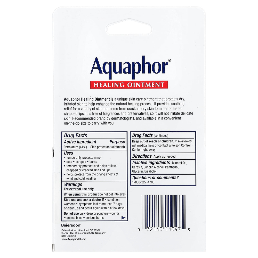 Aquaphor, Advanced Therapy, лечебная мазь, 2 тюбика по 10 г (0,35 унции)