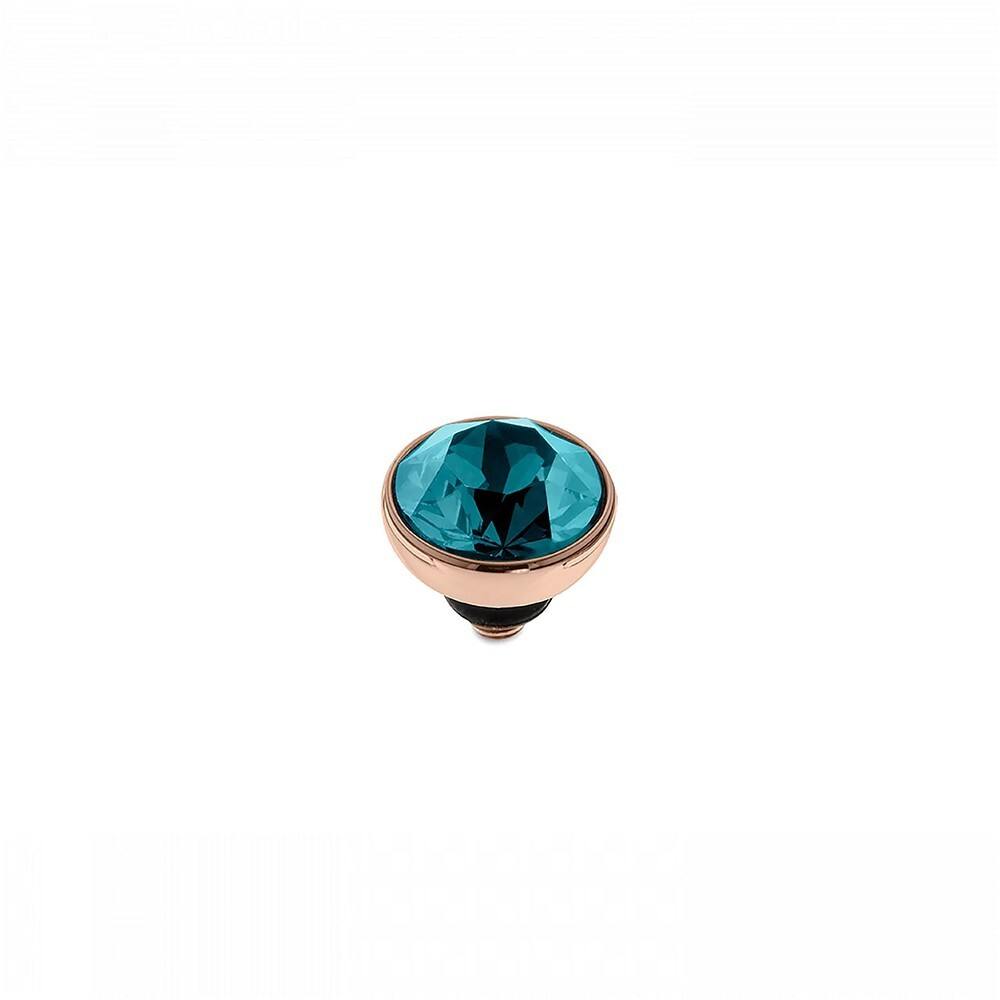 Шарм Qudo Bottone Blue Zircon 8 мм 680114 BL/RG