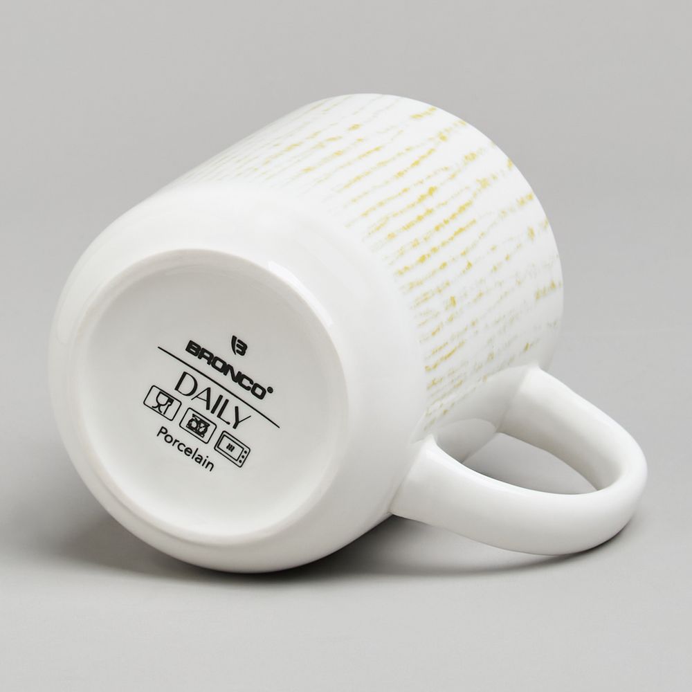 НАБОР КРУЖЕК BRONCO "DAILY" 4 ШТ. 350 МЛ ГОРЧИЧНЫЙ