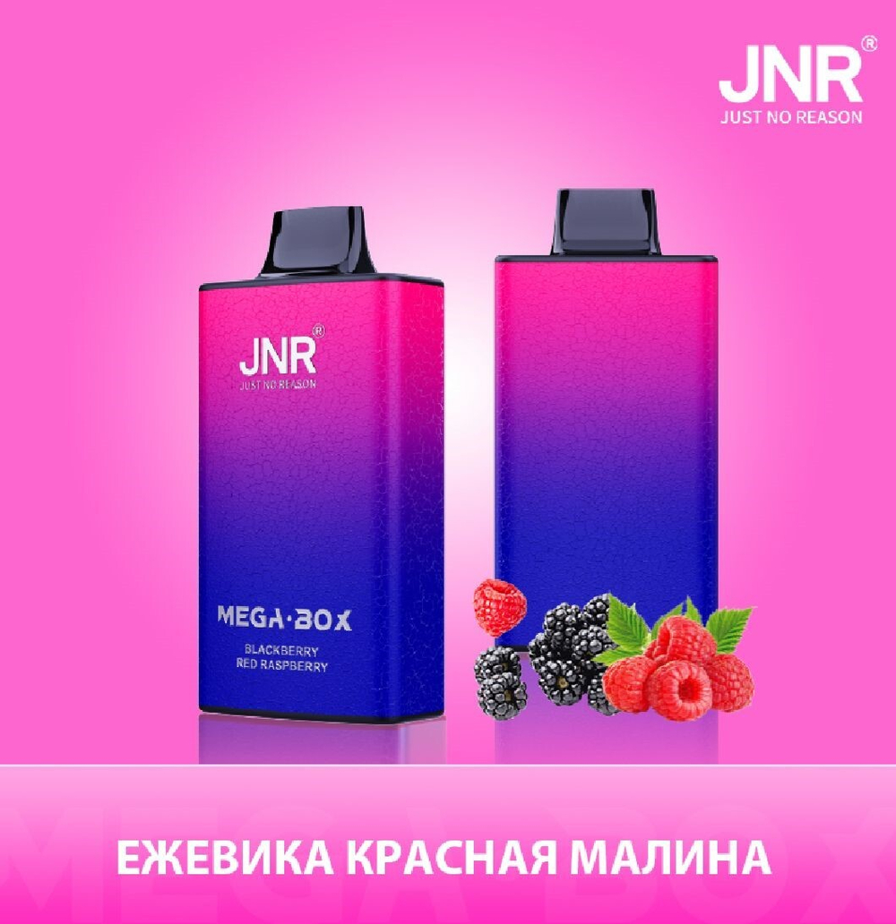 JNR Mega box Ежевика-красная малина 30000 затяжек 20мг (2%)