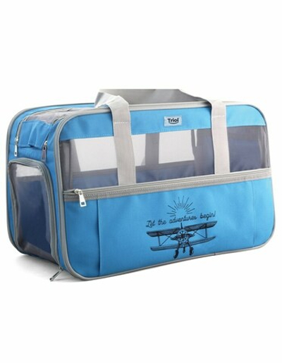 Сумка-переноска для животных "Техно", голубая, 500*260*300мм, серия TRAVEL, Triol