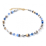 Колье Coeur de Lion Blue-Gold 2839/10-0716 цвет голубой, серый, синий