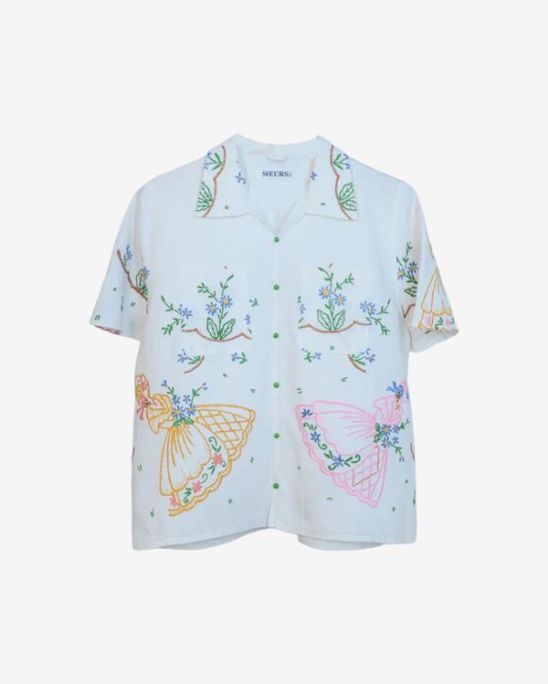 Рубашка с Дамами белая - фото 1