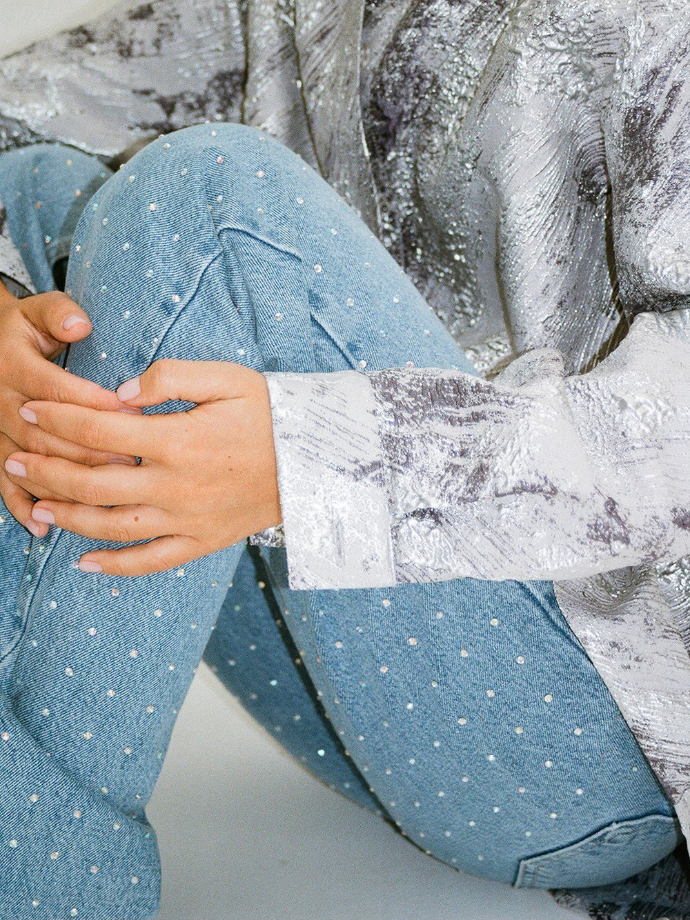 Silver rain long sleeved shirt