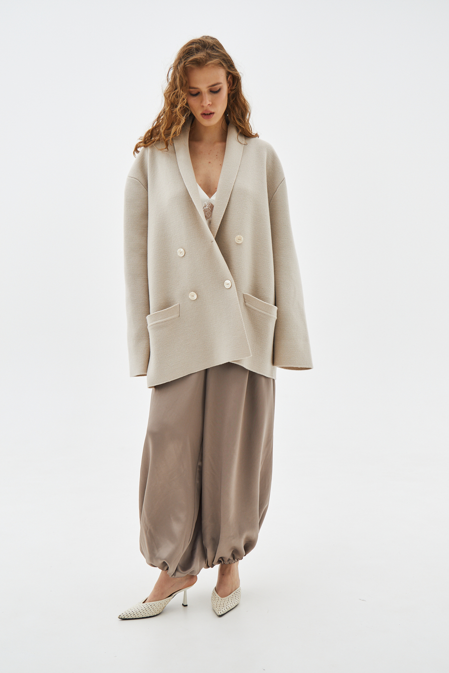 Пиджак вязаный