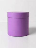 Плотная шляпная коробка с крышкой без лент. Цвет; Лиловый.