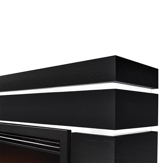 Каминокомплект: Очаг Electrolux EFP/P-3020LS N, портал Moderno 30 шпон чёрный дуб — (2)