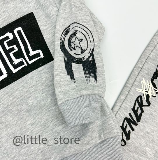 Комплект из футера "Марвел" серый