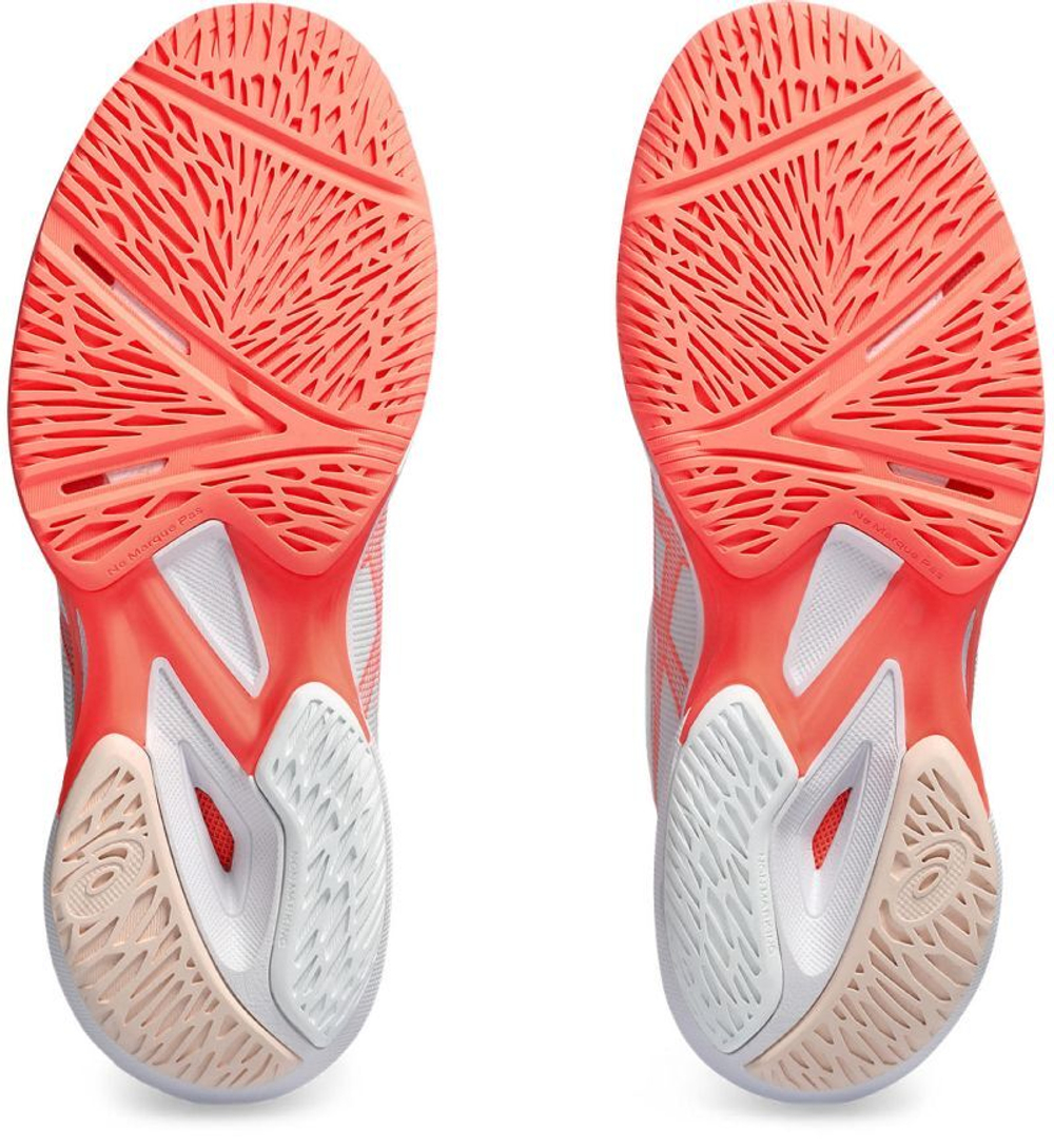 Женские теннисные кроссовки Asics Solution Speed FF 3 - white/sun coral - White