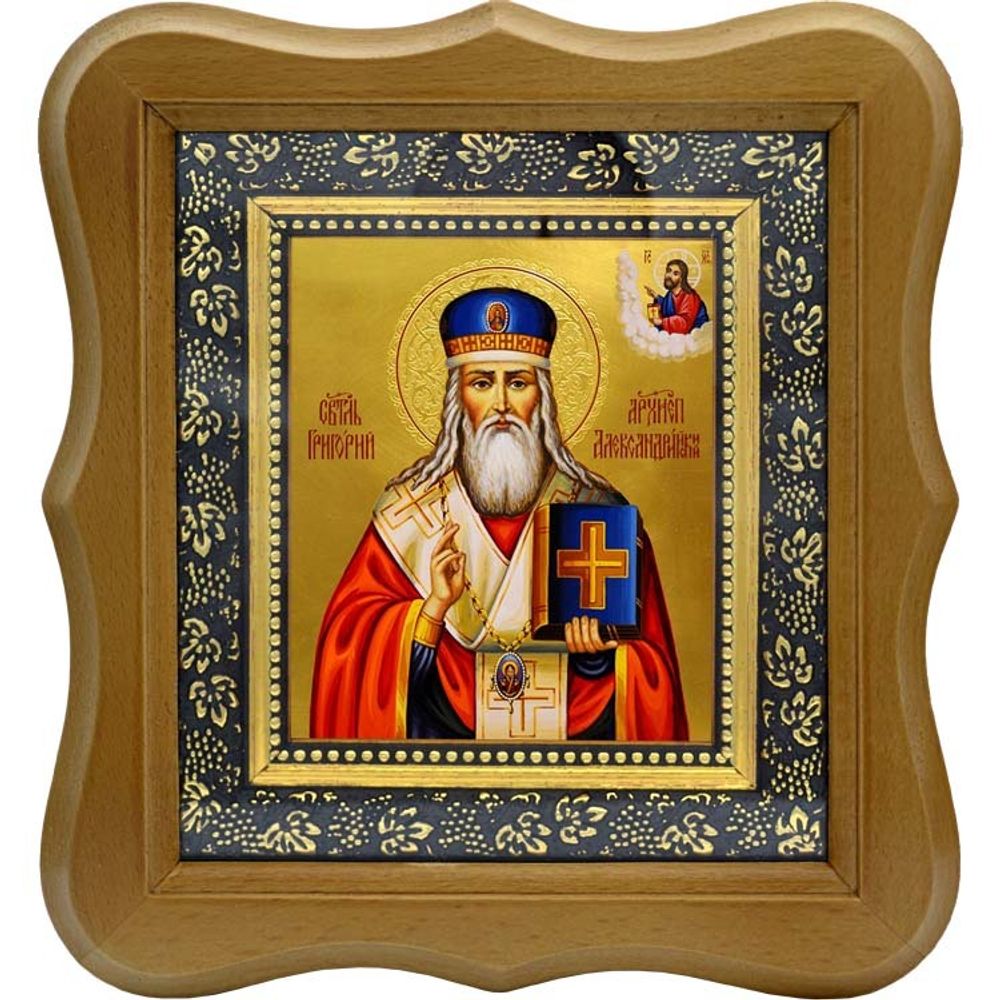 Григорий Александрийский, архиепископ святитель. Икона на холсте.