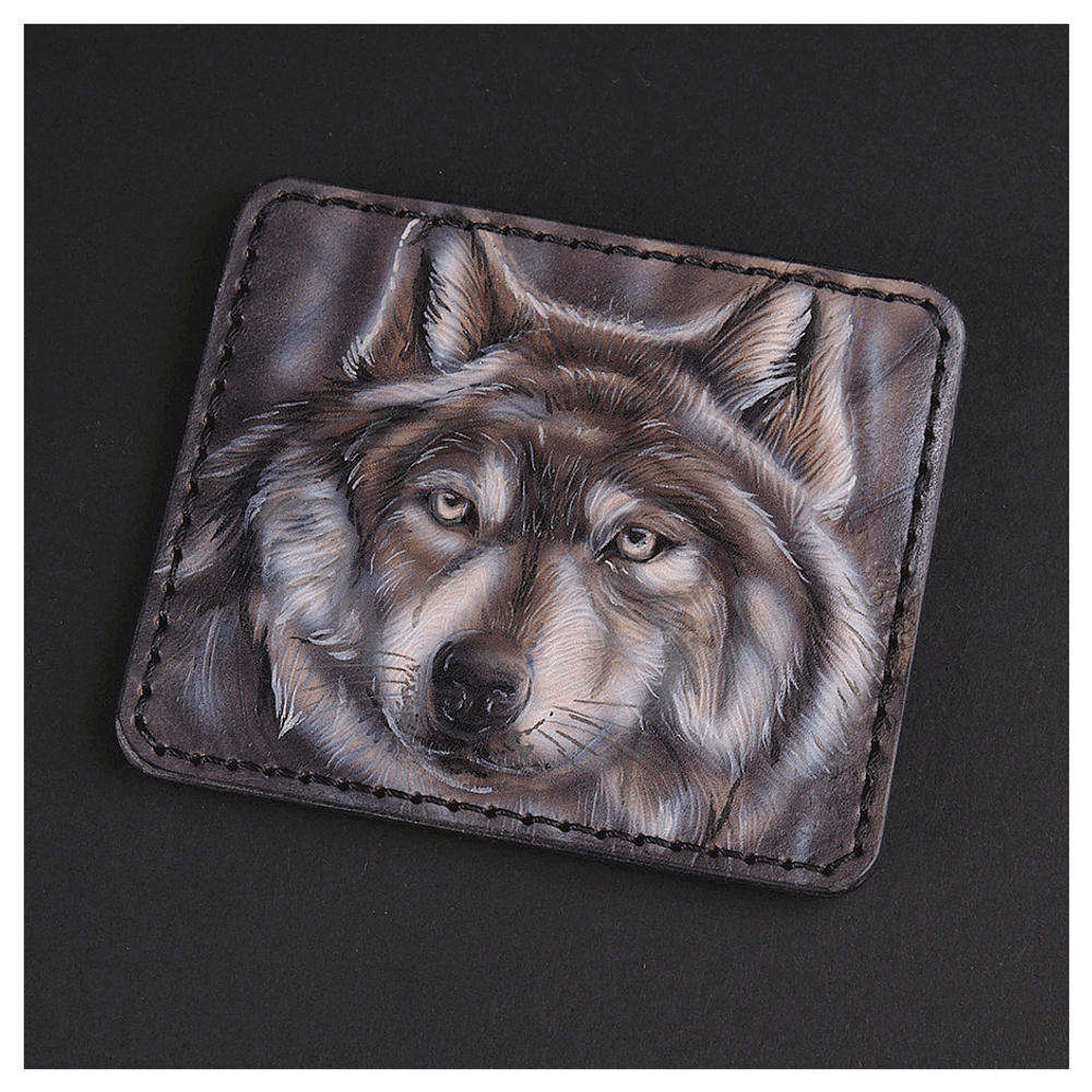 Кожаный картхолдер «Волк»