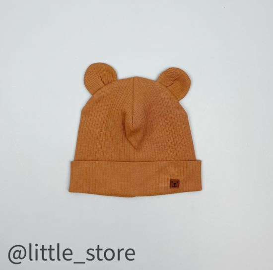 Шапочка двухслойная "Я родился" коричневая