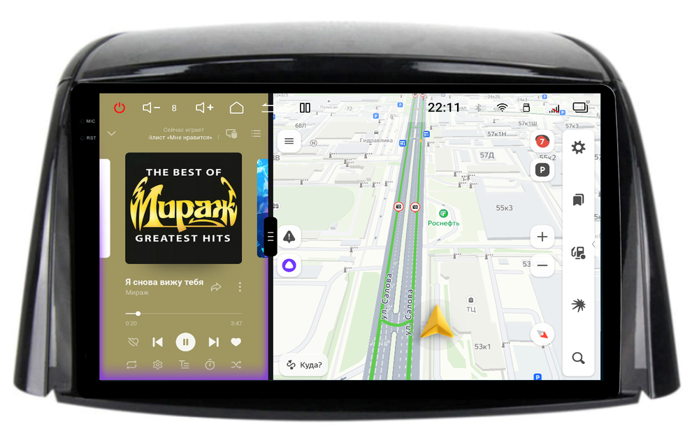 Магнитола для Renault Koleos 2008-2016 - Redpower 85261 PRO/PROmax ТОП звук, 2K QLED, Android 14, CarPlay, 4G SIM-слот