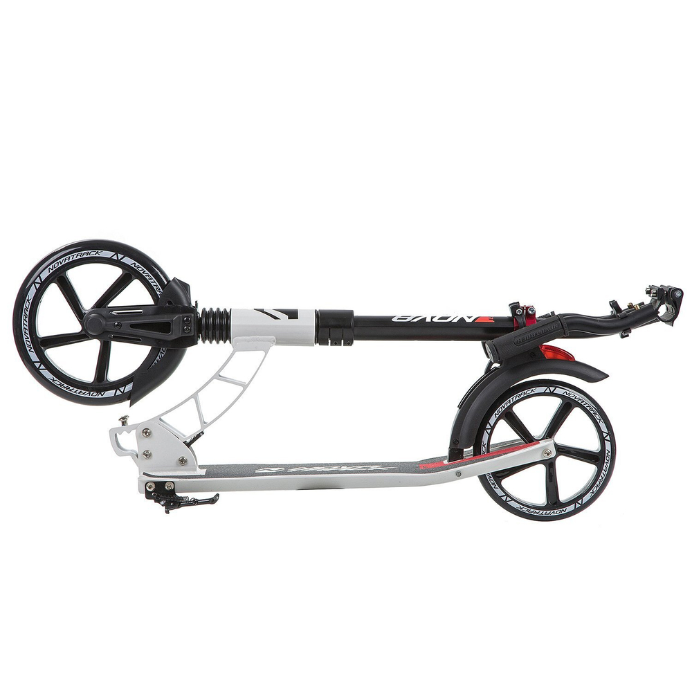 Самокат для детей  NOVATRACK DEFT, 230/200 мм, с фиксатором склад. рукоятей, черно-белый