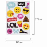 Наклейки из EVA "Смайлики", 14 штук, ассорти, 13х21 см, ЮНЛАНДИЯ, 662683