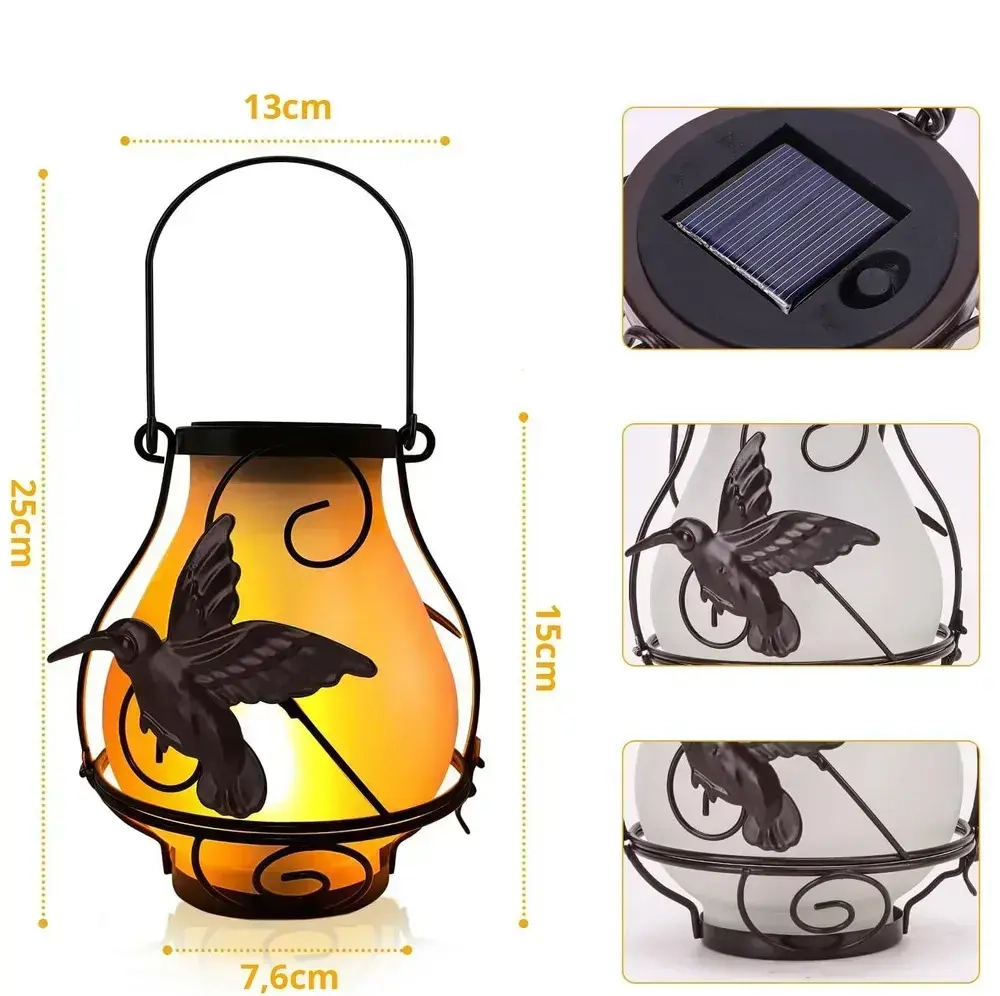 фонарики садовые на солнечных батареях подвесной Колибри-дизайн Солнечный уличный фонарь, 1 шт