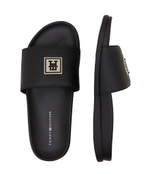 Кожаные шлепанцы Tommy Hilfiger - черный(FM0FM05031)