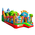 Коммерческий надувной батут с горкой «В гостях у моря» 10*5*5 м.