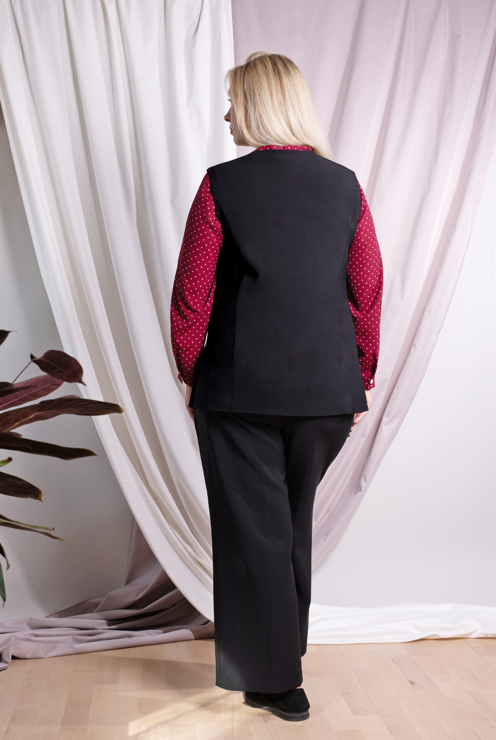 Жилет без подклада 3390ВЕ, черный #70Ч063390ВЕ