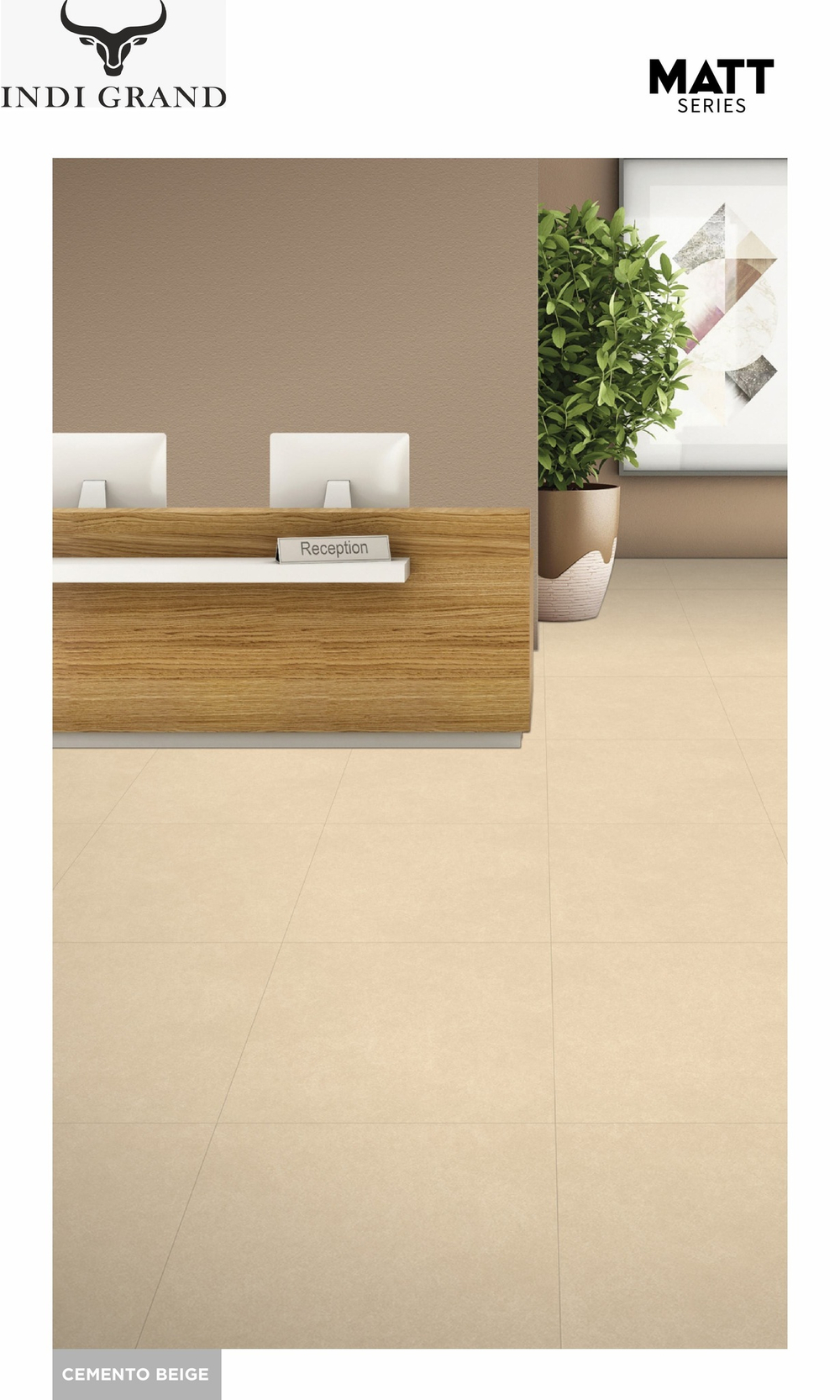Керамогранит matt 60х60 Cemento beige