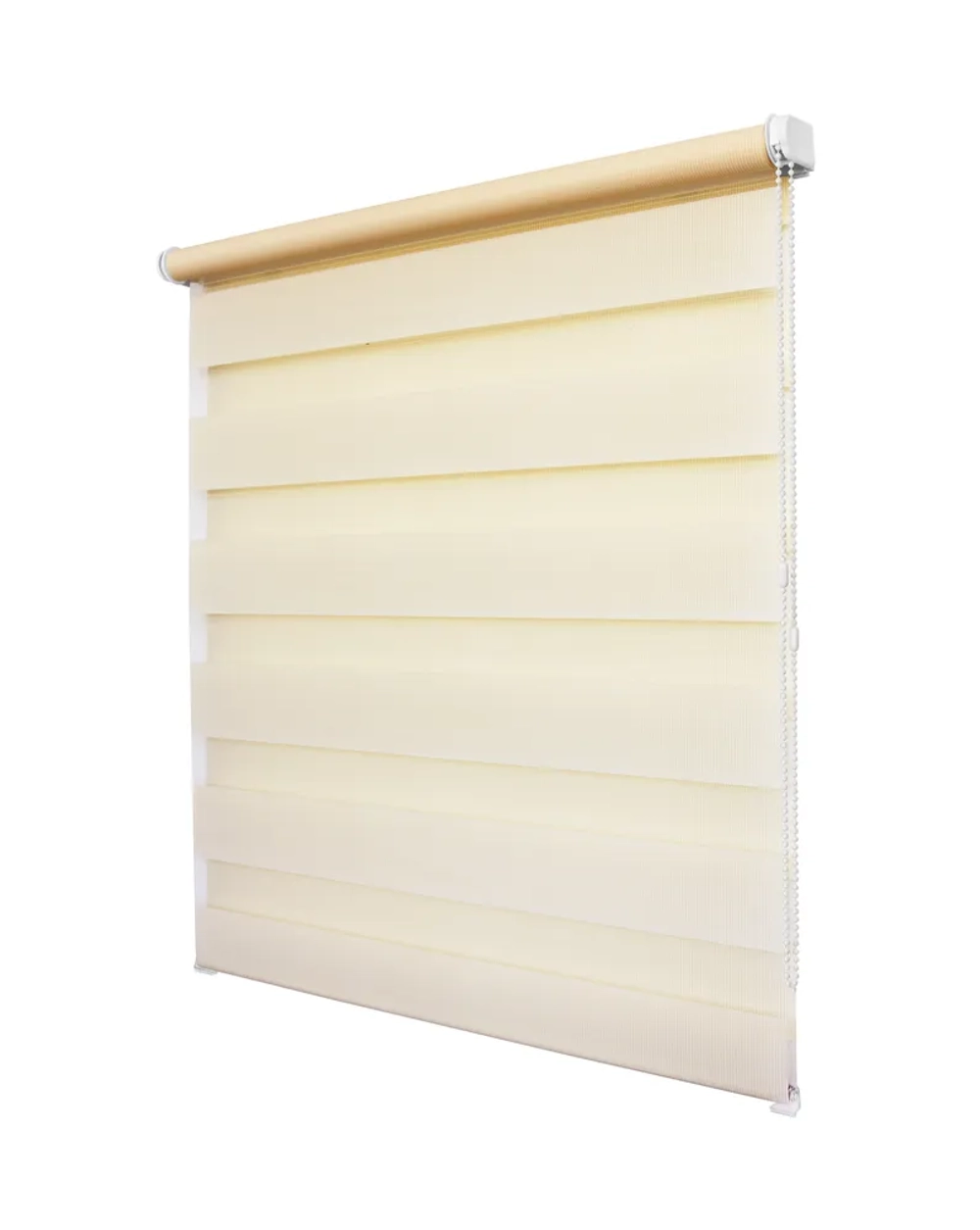 Рулонная штора - День-Ночь - Ткань: "Канзас" - цвет: светло-бежевый