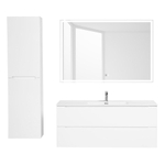 Подвесная тумба с раковиной BelBagno ETNA Bianco Lucido 120 см ETNA-1200-2C-SO-BL-P + BB1200ETL